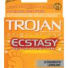 Trojan Ultra Ribbed Ecstasy Lubricated Condoms 2 Pack