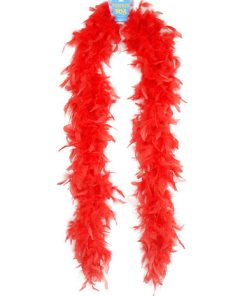 Feather boa 72in - red