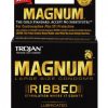 Trojan Magnum Ribbed Latex Condoms 3 Box