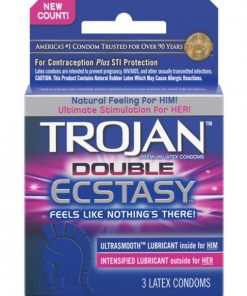 Trojan Double Ecstasy Condom - Box Of 3