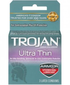 Trojan Ultra Thin Armor Spermicidal Condoms 3 Pack