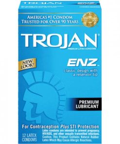 Trojan ENZ Lubricated Latex Condoms 12 Pack