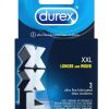 Durex XXL Lubricated 3 Pack Latex Condoms