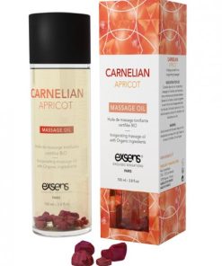 Exsens Of Paris Organic Massage Oil Carnelian Apricot with Stones