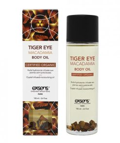 Exsens Organic Body Oil W/stones - Tiger Eye Macadamia 100 Ml