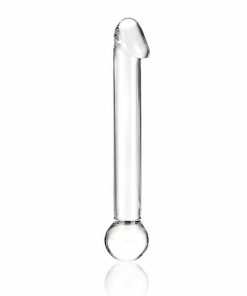 Glas 7 inches Realistic Head Glass Dildo Clear