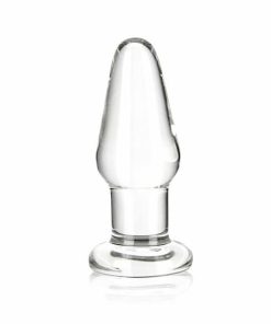 Glas 3.5 inches Glass Butt Plug Clear