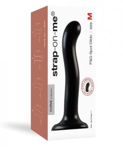 Strap On Me Silicone P&g Spot Dildo - Medium Black