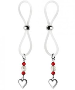 Bijoux De Nip Nipple Halos Heart Charm Red