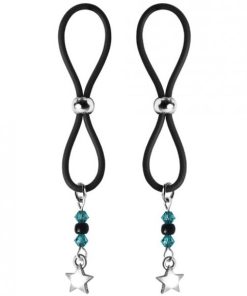 Bijoux De Nip Nipple Halos Star Charm Blue Black