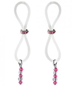 Bijoux De Nip Nipple Halos Pink Gem Slider Pink Clear