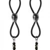 Bijoux De Nip Nipple Halos Black Skull Slider Black Silver