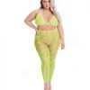 Pink Lipstick All About Leaf Bra & Leggings Green Qn