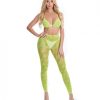 Pink Lipstick All About Leaf Bra & Leggings Green O/s