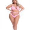 Pink Lipstick Neon Dreams Bra & High Waist Thong Pink Qn