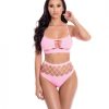 Pink Lipstick Neon Dreams Bra & High Waist Thong Pink O/s