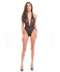 Rene Rofe Daring Darling Lace Teddy Black M/l