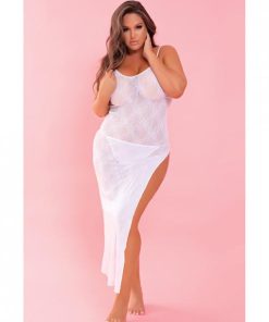 Rene Rofe Take The Heat Lace Gown White Queen