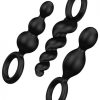 Satisfyer Plug Set Black Set Of 3 Butt Plugs