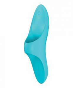 Satisfyer Teaser Finger Vibrator - Light Blue