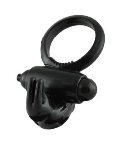 Malesation Vibro Rabbit Ring Black