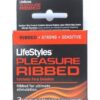 Lifestyles Condom Ribbed Pleasure Lubricated 3 Pack