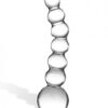 Glas 5 inches Curved Glass Beaded Dildo Clear