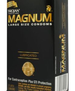 Trojan Condom Magnum Large Size Lubricated 12 Pack