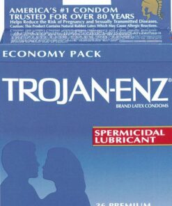 Trojan Condom Enz With Spermicidal Lubricant 36 Pack