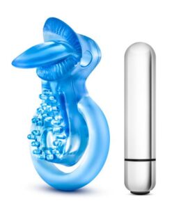 Stay Hard 10 Function Vibrating Tongue Ring Blue