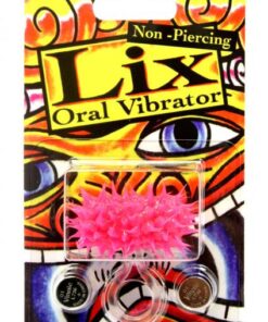 Lix Non Piercing Oral Vibrator Glow In Dark Pink