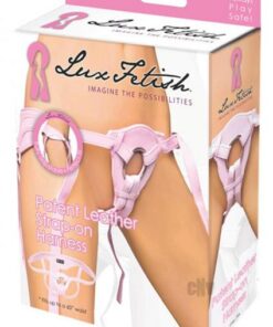 Lux F Patent Leather Strap On Pink