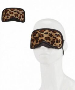 Lux Fetish Peek-A-Boo Love Mask Leopard O/S