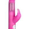 Hustler Toys Silicone Rotating Rabbit With Pleasure Beads Vibrator Waterproof Pink