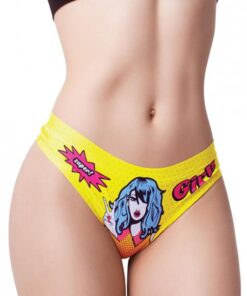 =mememe Comic Fans Printed Thong Lg