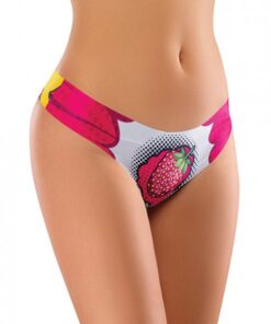 Mememe Intrigue Kissberry Printed Thong Lg