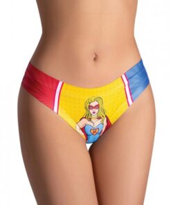 =mememe Comics Wonder Girl Printed Thong Lg