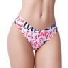 =mememe Love Message Printed Thong Lg