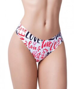 =mememe Love Message Printed Thong Lg