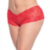 Lace Boyshort Red 1x/2x