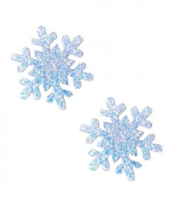 Neva Nude Glitter Snowflake Pasties - White O/s