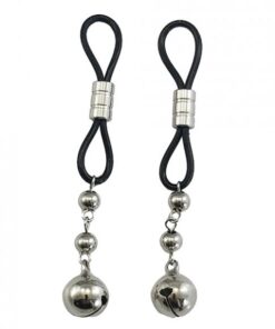 Bijoux De Nip Nipple Halos W/silver Bells - Black