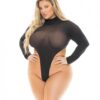 Pink Lipstick High Af Body Suit Black Qn