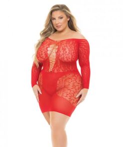 Pink Lipstick Animal Inside Chemise Red Qn