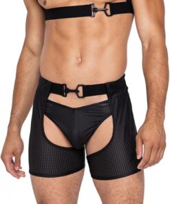 Master Thong W/contoured Pouch Black Lg