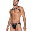 Heartbreaker Harness W/large O-ring Detail Black/red S/m