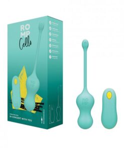 Romp Cello Remote Control G-spot Vibrating Egg - Blue