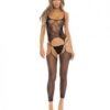 Rene Rofe On All Night Bodystocking W/g-string Black O/s