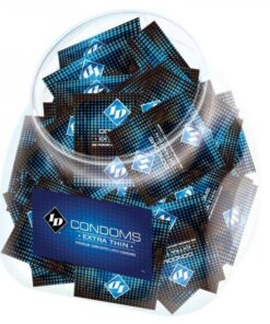 ID Extra Thin Latex Condoms 144 Count Fishbowl Display