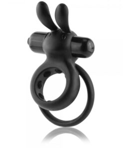 Ohare Vibrating Rabbit Double Ring Black